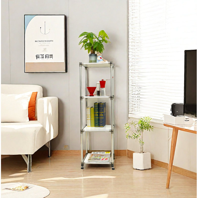Étagère de rangement en acier inoxydable Shadman, White