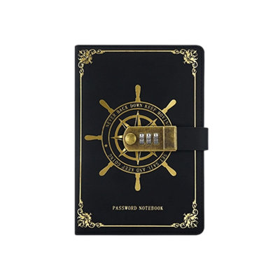 Paper Password Book Classic Password Lock A5 Notebook  Multifunctional Notebook Journal Notebook Office Stationery Notebook