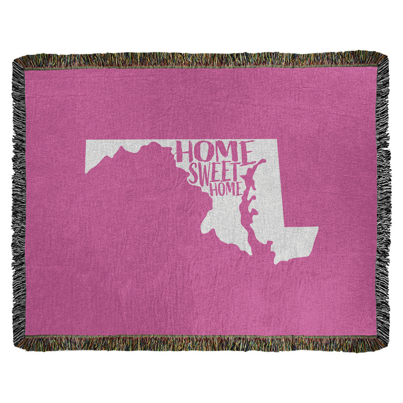 Jeté en coton maryland, 60 po x 80 po, Rose
