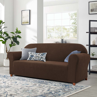Soft Spandex Stretch Box Cushion Sofa Slipcover