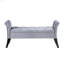 Banc de rangement rembourré en velours avec accoudoirs roulés-1573116139