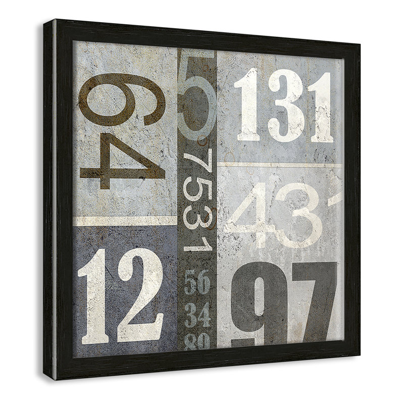 Art numérique encadré, 12" H x 12" W x 1.18" D, Encadré de boîte noir