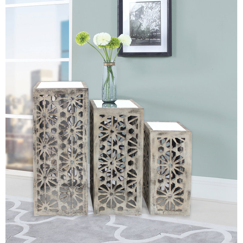 Van Reipen Mirrored Glass Top Nesting Tables
