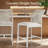  Set Of 2 Indoor Outdoor Counter Height Barstools W/ All-Weather Rope & Aluminum - White/Alpine-245420975