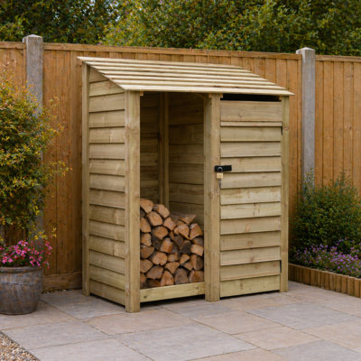 5 Ft. x 3 Ft. Log & Tool Store - Double Bay Multi Storage
