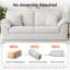 Causeuse beige nuage | Sans assemblage, 4 coussins-130513160