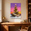 Arbre de Noël avec lumières d'escalier et étoile de neige-1792577385