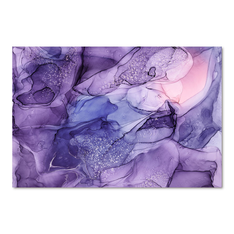 «Mauve et rose», reproduction d'art sur toile translucide, H 40 po x l 60 po, Toile tendue