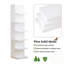 Bibliothèque à 6 niveaux en bois massif - bibliothèque verticale de 50 pi, bibliothèque ouverte moderne pour le bureau à domicile, bibliothèque robuste à dos fermé, organisateurs de porte-livres autoportants pour chambre d'enfant, chambre de bébé-1654983525