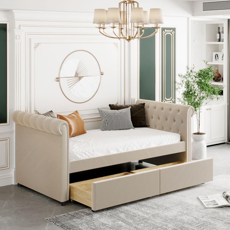 Lit de jour Queribus, Beige