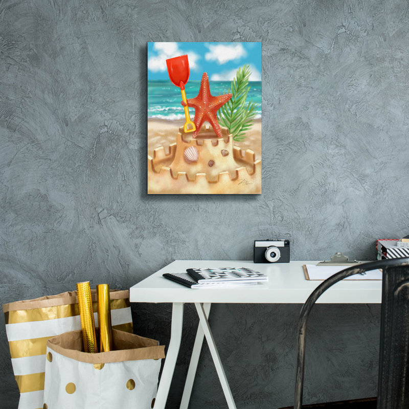«Beach Friends - Starfish» par Shari Warren, art mural sur toile, H 16 po x l 12 po x P 0,75 po