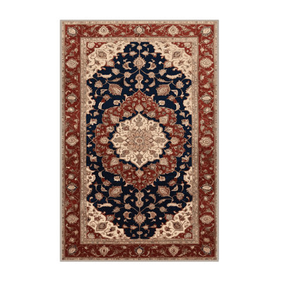 Machine Washable Persian Brown Area Rug