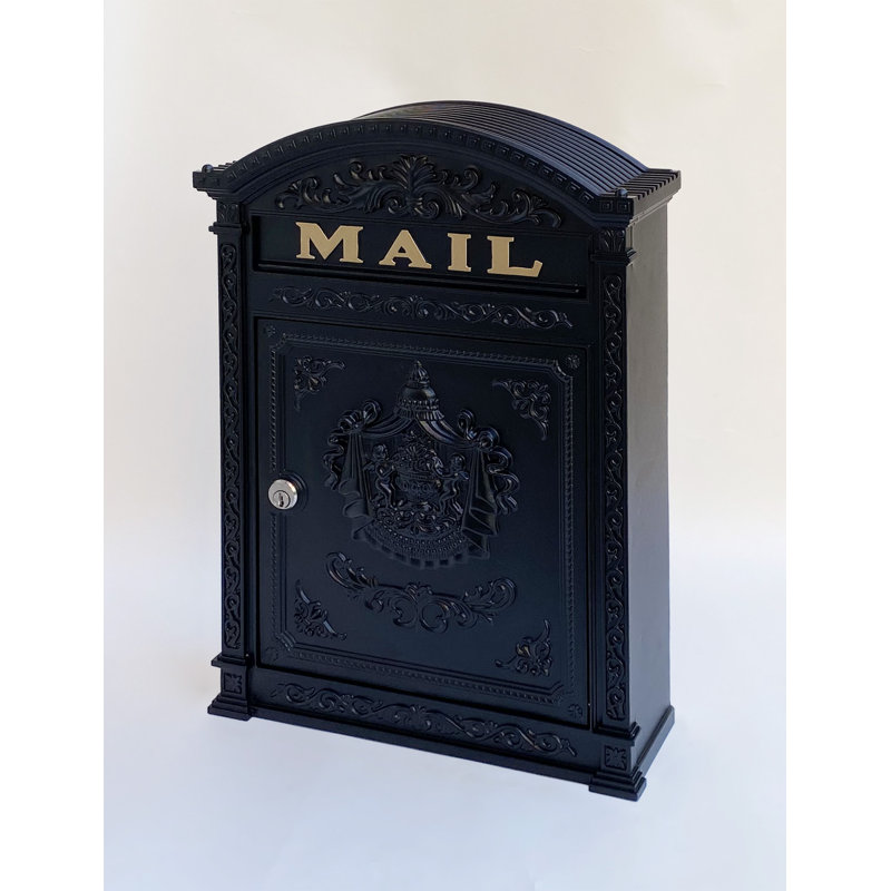 Boîte aux lettres murale en aluminium, Noir