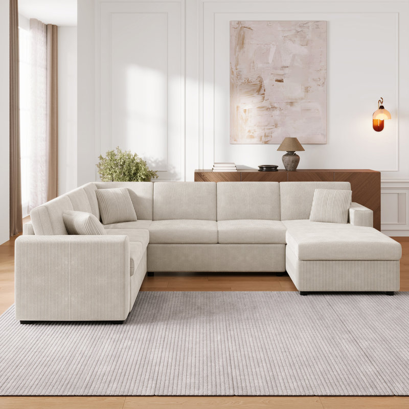 Canapé-lit modulaire convertible, Gris clair