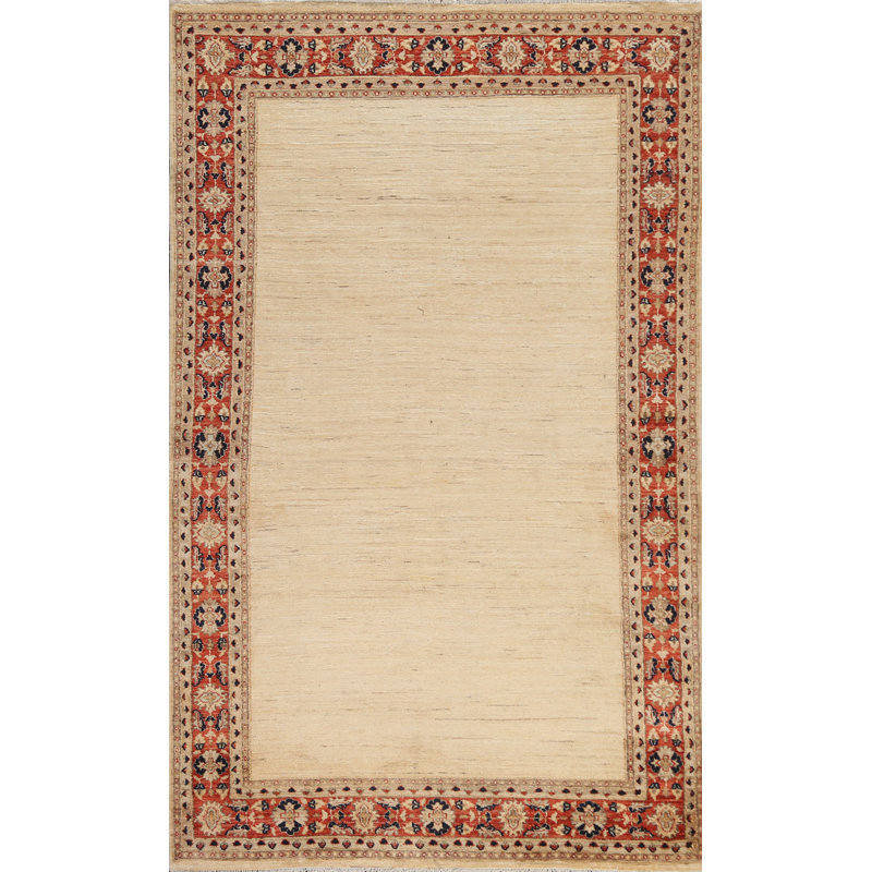 Tapis oriental unique Gabbeh Kashkoli noué à la main 5 pi x 8 pi 6 po