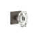 Viaggio Quadrato Hammered Texture Rosette Single Dummy with Stella Crystal Knob