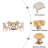 5-Piece Retro Functional Dining Table Set Extendable Round Table And 4 Upholstered Chairs-47730087