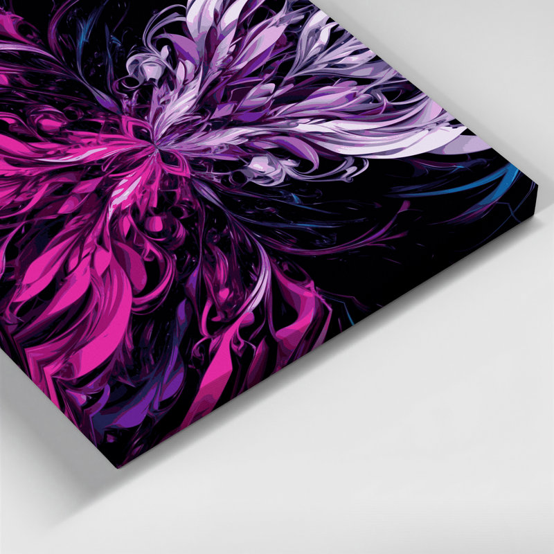 Art numérique sur toile, "Abstraction numérique 92", H 8 po x l 8 po