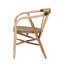 Chaise d'appoint en rotin brun Nickole