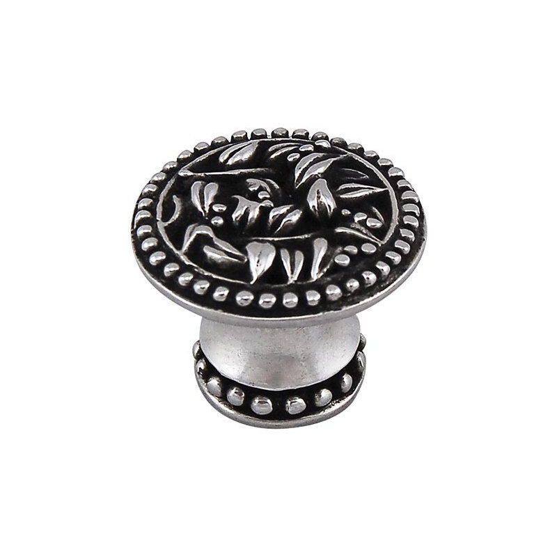 San Michele Mushroom Knob, Antique Silver, Small