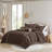 Piece Micro Corduroy Comforter Set Brown King - Cozy And Elegant