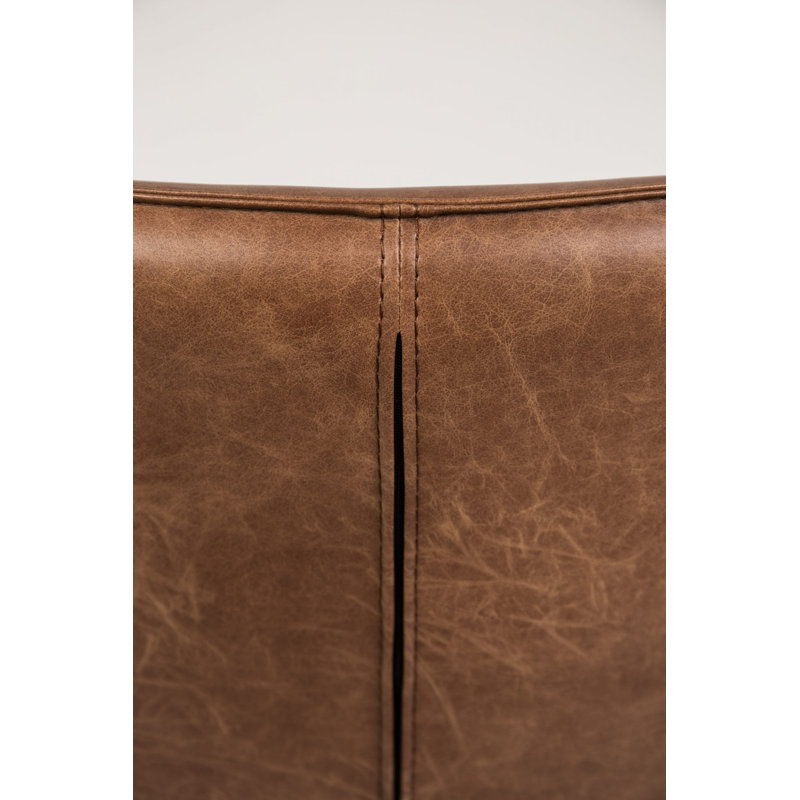 Bon Lounge Chair, Brown Faux Leather