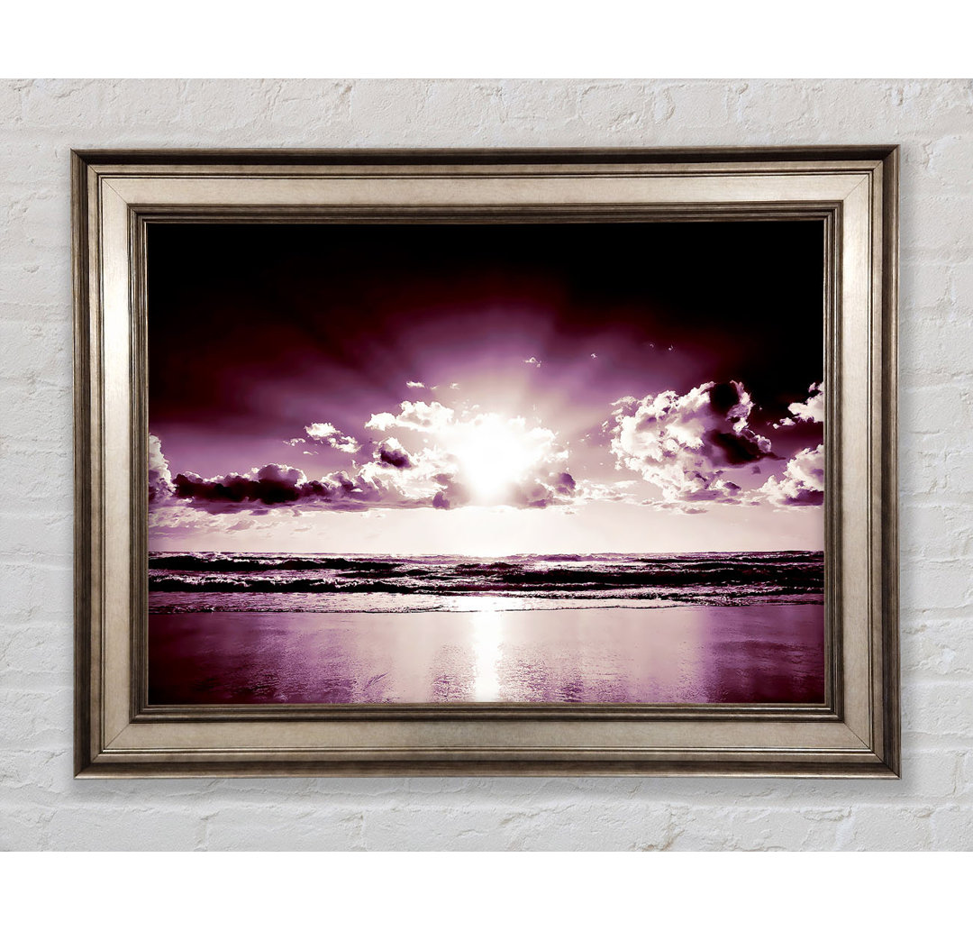 Gerahmtes Wandbild Purple Sunbeams