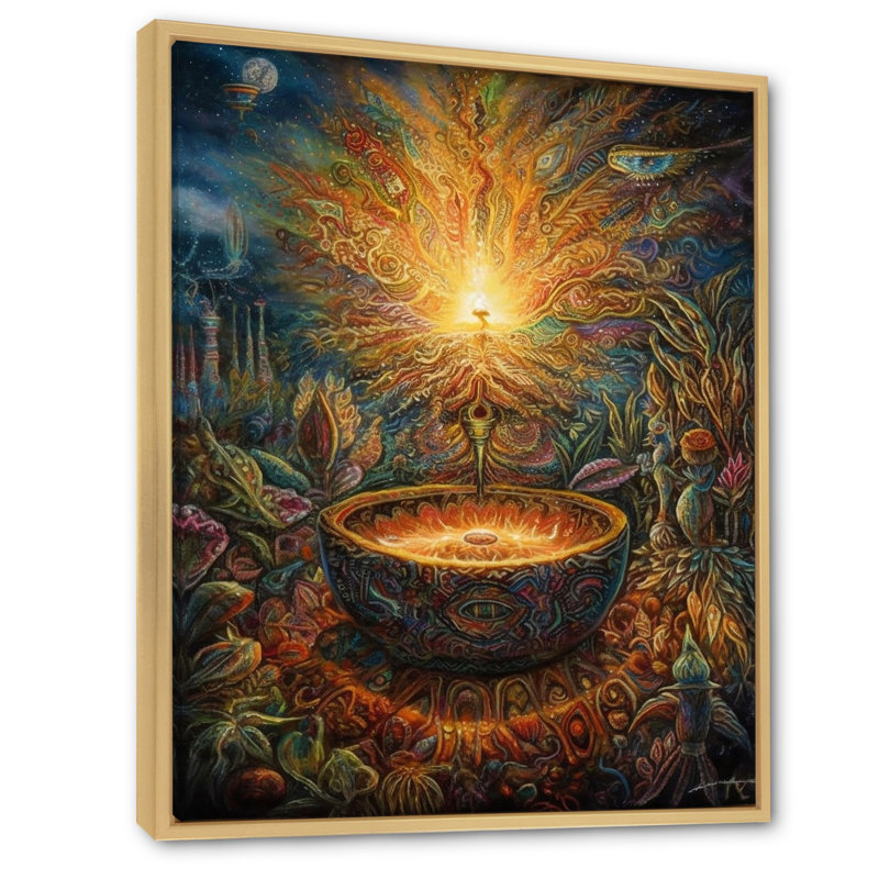 Célébration au paradis de Pâques - impression, Cadre naturel flottant, 20" H x 12" W