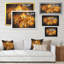 Fleurs orange orangées - reproduction sur toile-1327433154-1327433215