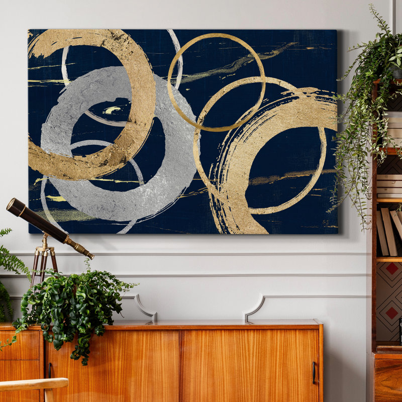 «Gold and Silver Atmosphere II», reproduction sur toile tendue, H 27 po x l 18 po x P 1 po