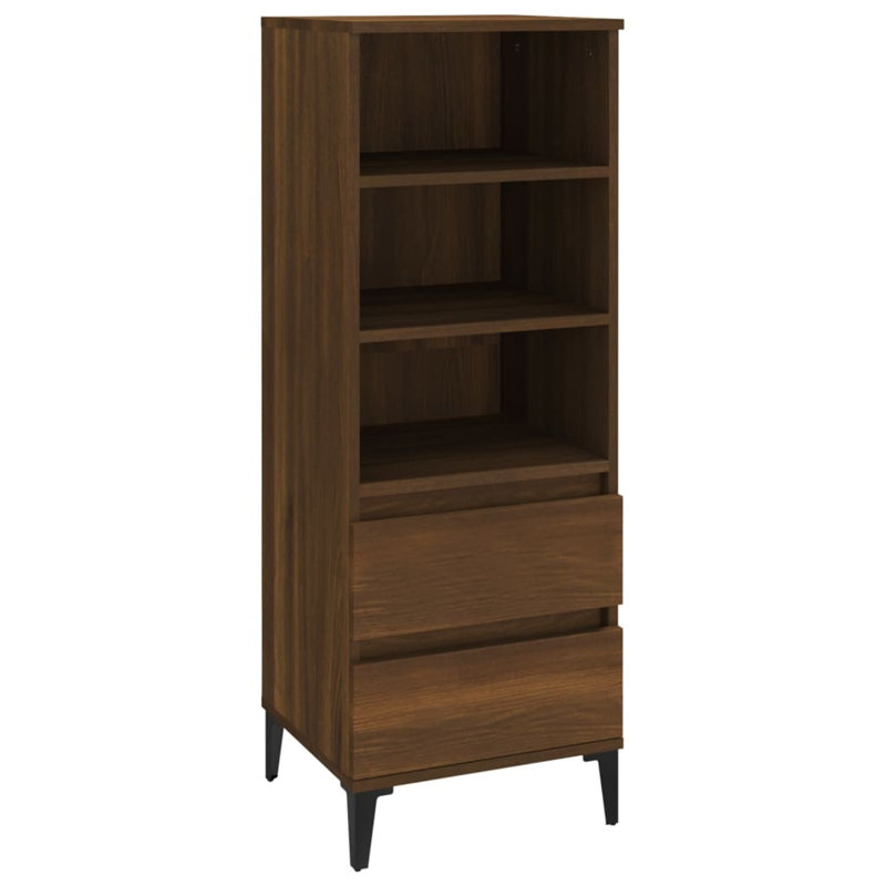 Storage Cabinet, Brown oak look/Black