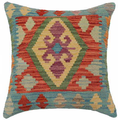 Oreiller kilim tissé à la main Southwestern Cooley - 20 po x 20 po