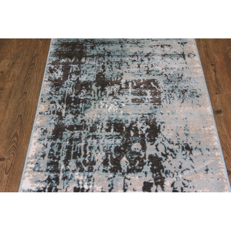 Tapis intérieur/extérieur bleu Whitley, 3 pi x 5 pi