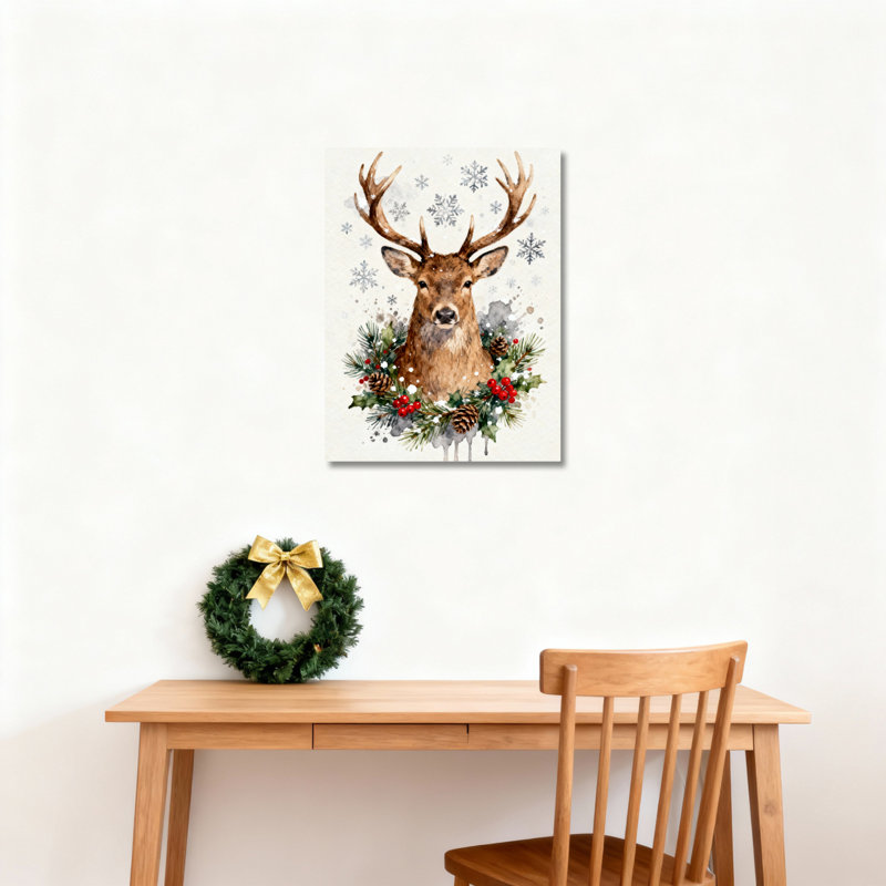 Art mural sur toile, flocon de neige d'hiver, H 18 po x l 12 po