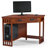 Corner Solid + Manufactured Wood Computer Writing Desk in Mission Oak
