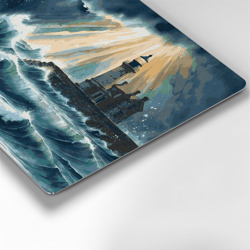 Art mural gris nautique moderne côtières, H 20 po x l 30 po