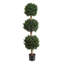 Brooklyn Pure Garden Artificial Tree - 5FT Faux Hedyotis Topiary Ball Plant in Weighted Pot - Fake Plants for Indoor Display or Front Porch Decorations