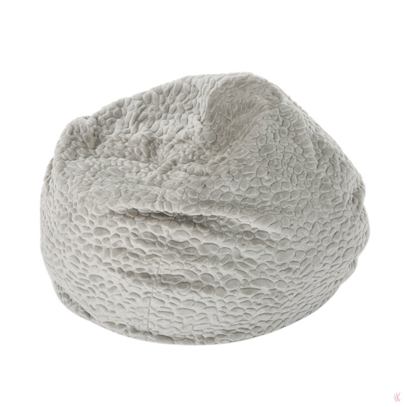 Canapé à billes 3 po, Fausse fourrure grise