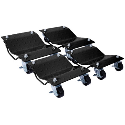 Chariot de voiture, chariot de roue robuste, 4 piquets de chariot de roue de roue d'une capacité de 6 000 lb