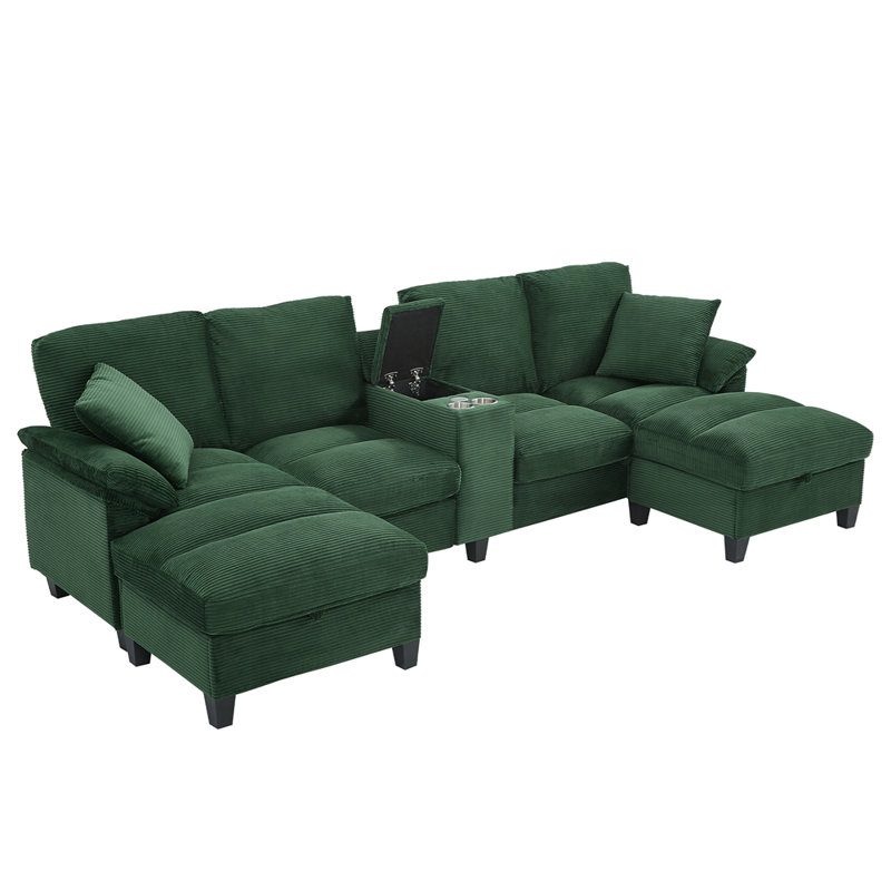 Canapé rembourré 116,9 po, Vert