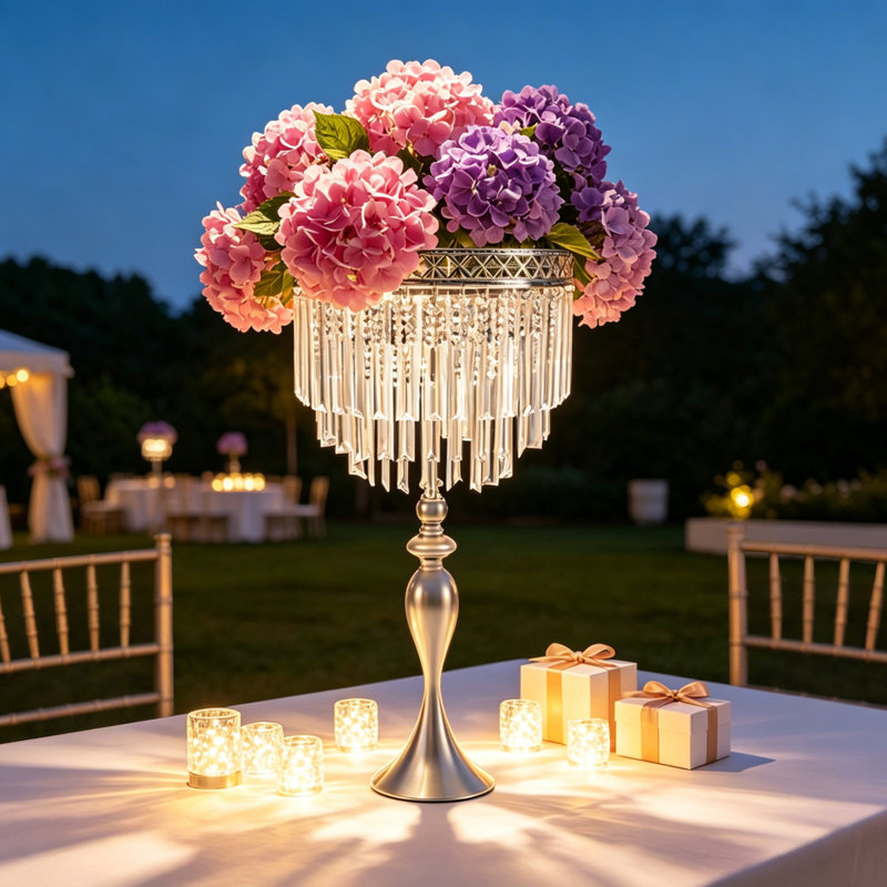 Support à fleurs en cristal