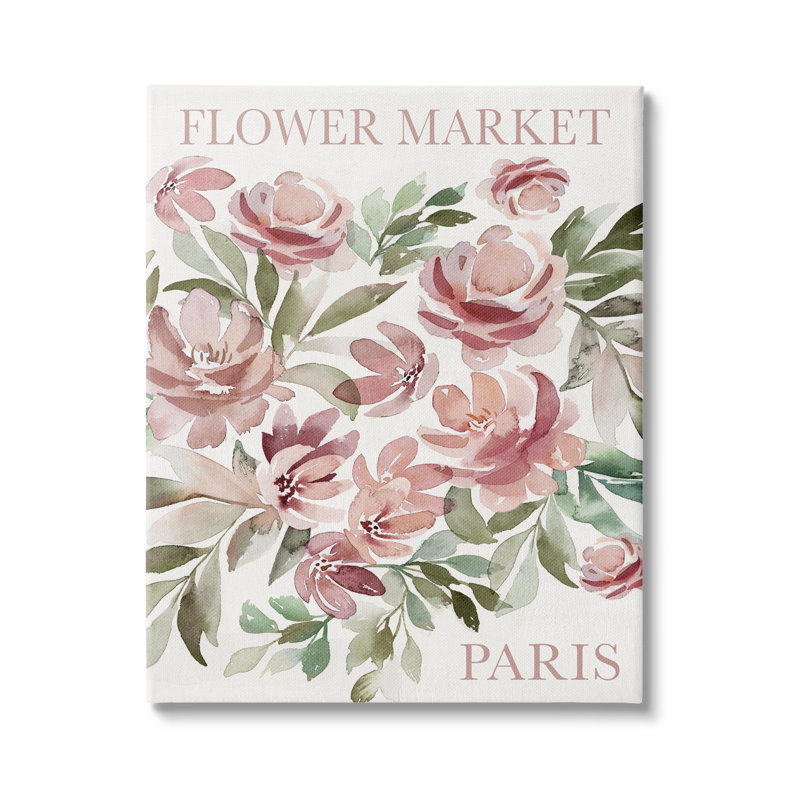 Marché aux fleurs de Paris par Kristen Brockmon, H 40 po x l 30 po x P 1,5 po