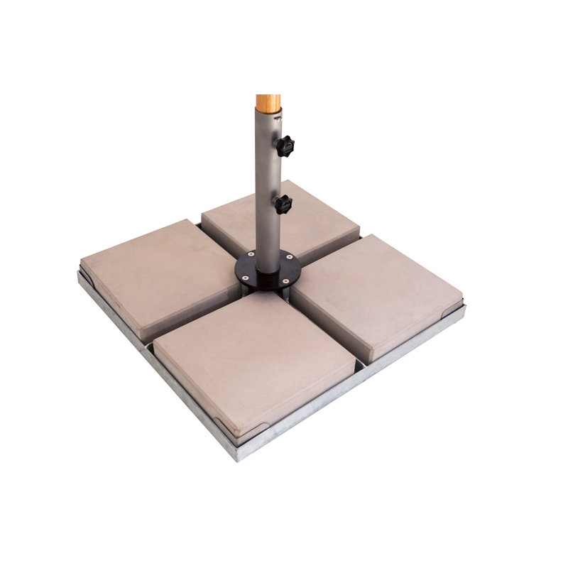 Pendulum 11.5' Square Cantilever Umbrella, Paver Frame, Sazon