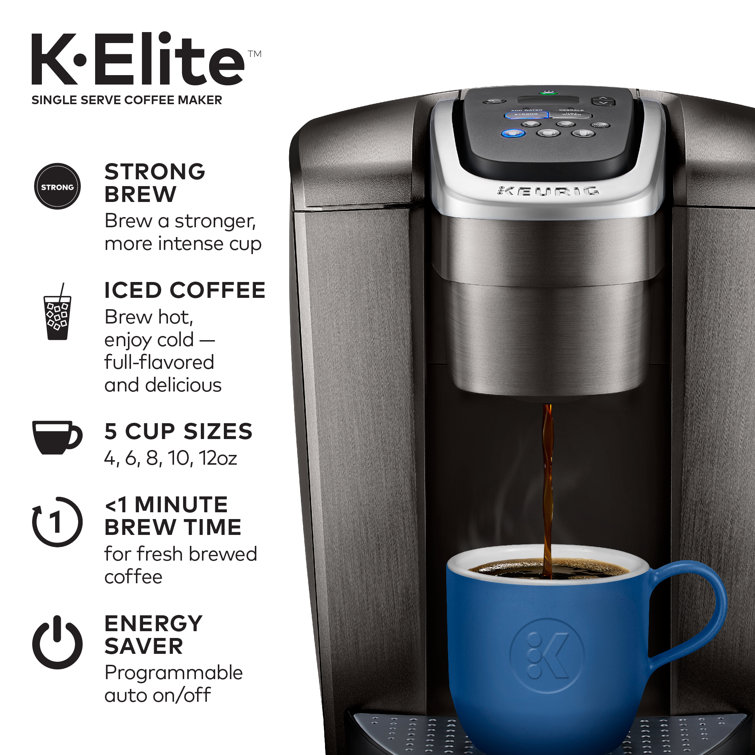 Keurig K-Elite Single-Serve K-Cup Pod Coffee Maker with Iced Coffee Setting  and Strength Control & Reviews