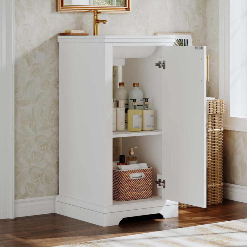 16-Inch Bathroom Vanity With Ceramic Sink