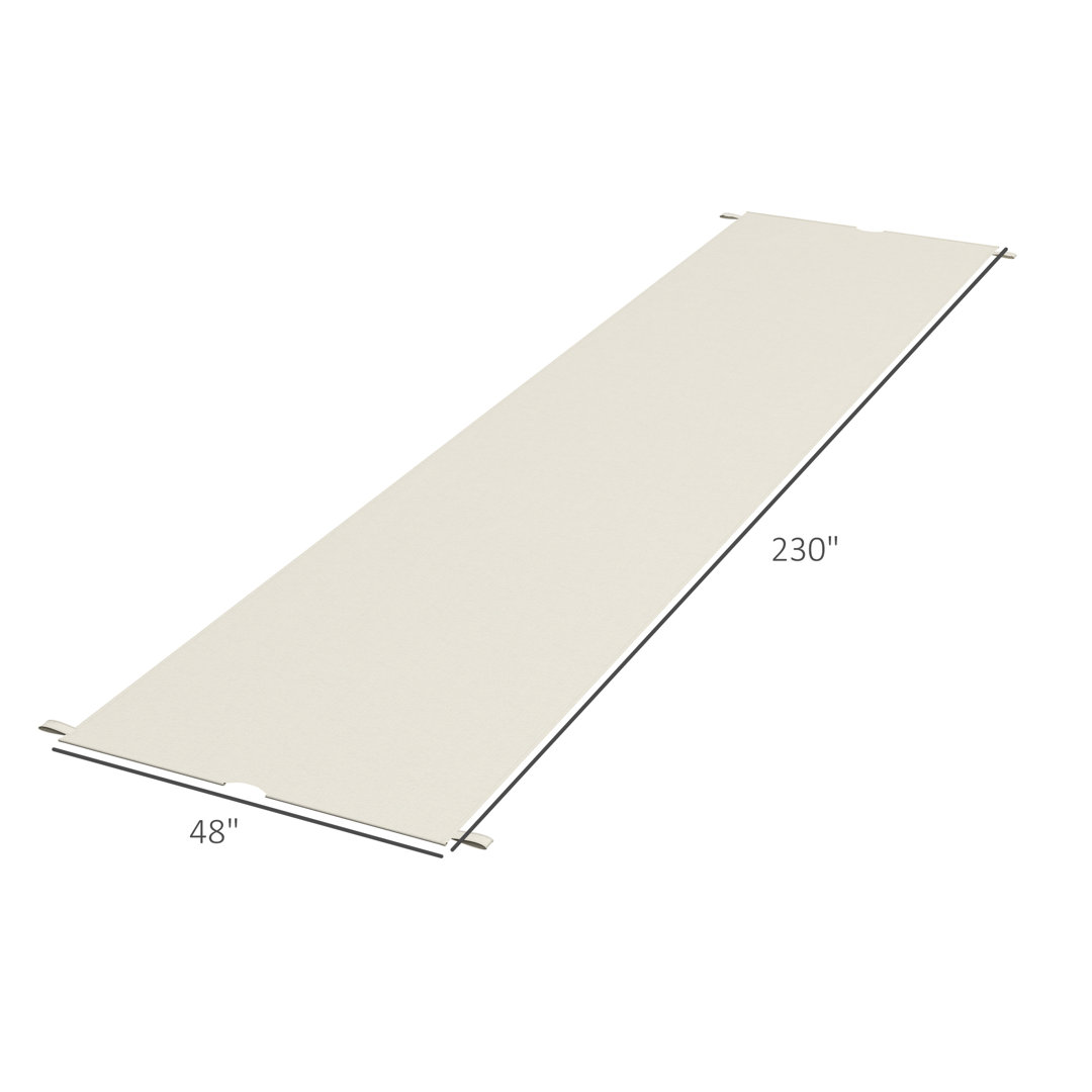 Outsunny Beige Polyester Replacement Canopy for Pergola Outsunny