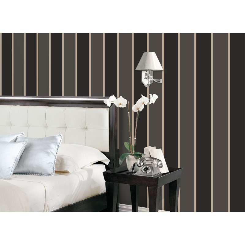 Donner 10m x 53cm Matte Wallpaper Roll, Black/Grey/Gold