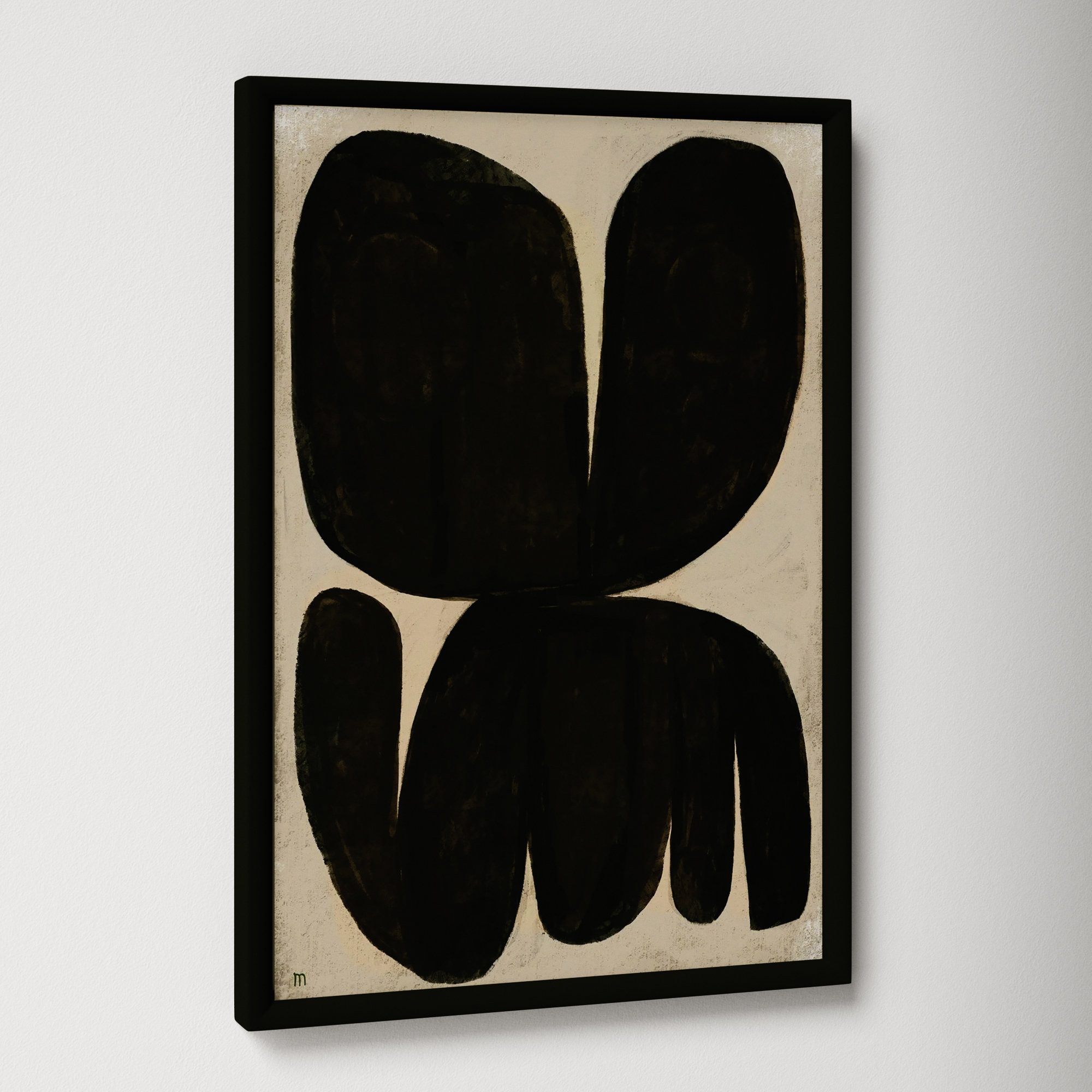 Moth by StudioM, 20" H x 14" W x 1.25" D, Black