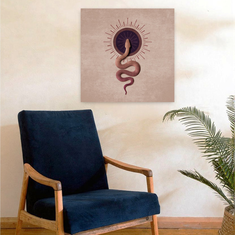 Serpent Radiance by Emel Tunaboylu - Wrapped Canvas Print, 60.96 cm H x 60.96 cm W