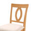 Ensemble de chaises de salle à manger rembourrées Haven avec dossier ovale ajouré et pieds en bois d'hévéa-135411850
